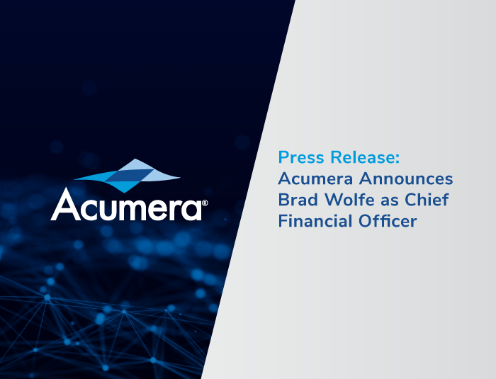 Brad Wolfe joins Acumera as CFO, Further Distinguishing the Leadership Team Brad Wolfe joins Acumera as CFO, Further Distinguishing the Leadership Team